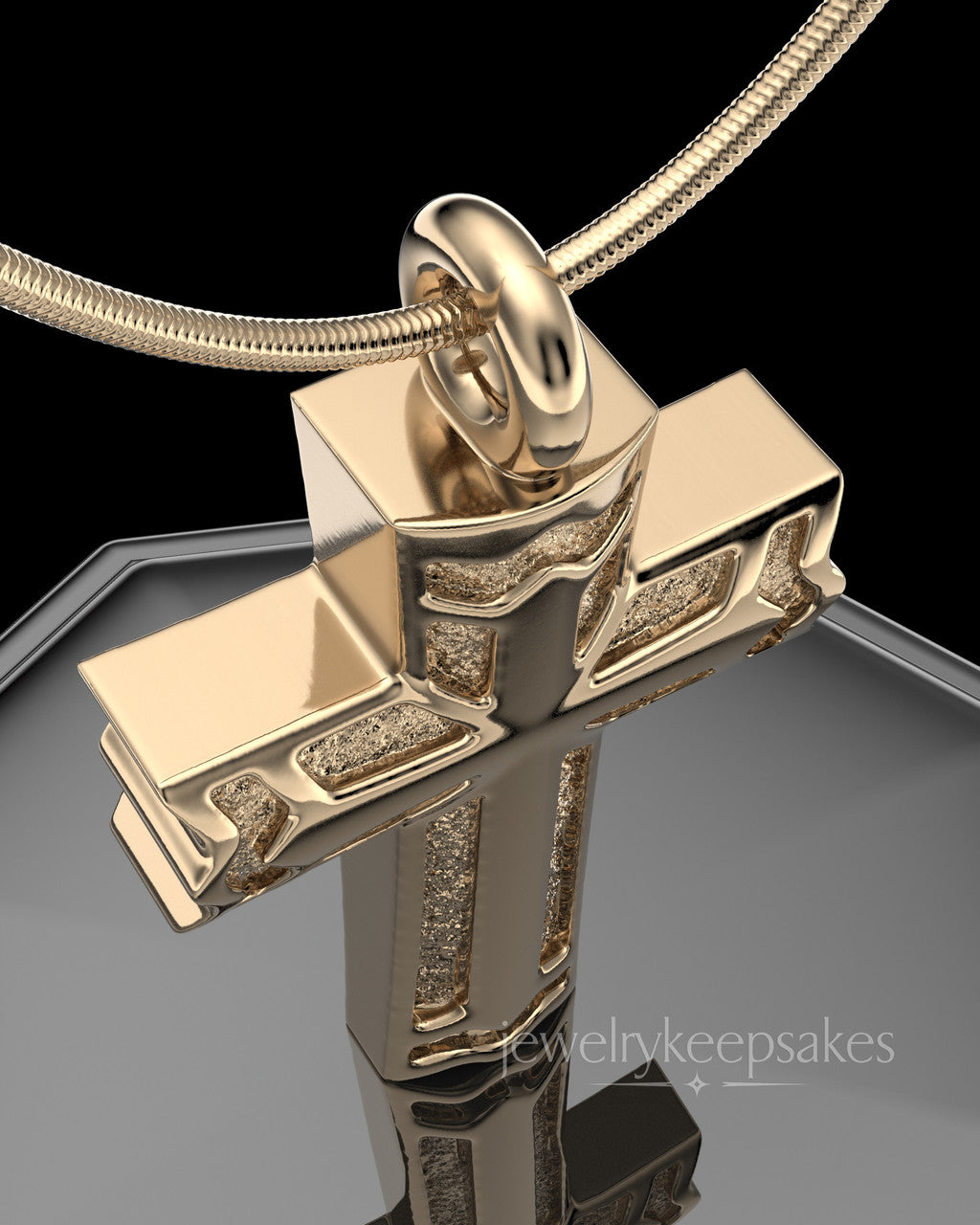 Solid 14k Gold Permanently Sealed Waterproof Jewelry Elysian Cross