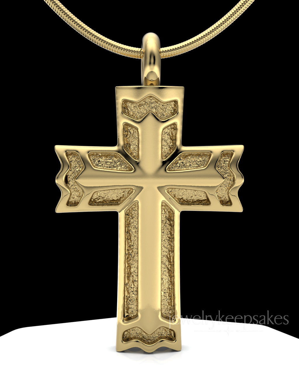 Gold Plated Sterling Permanently Sealed Waterproof Jewelry Elysian Cross