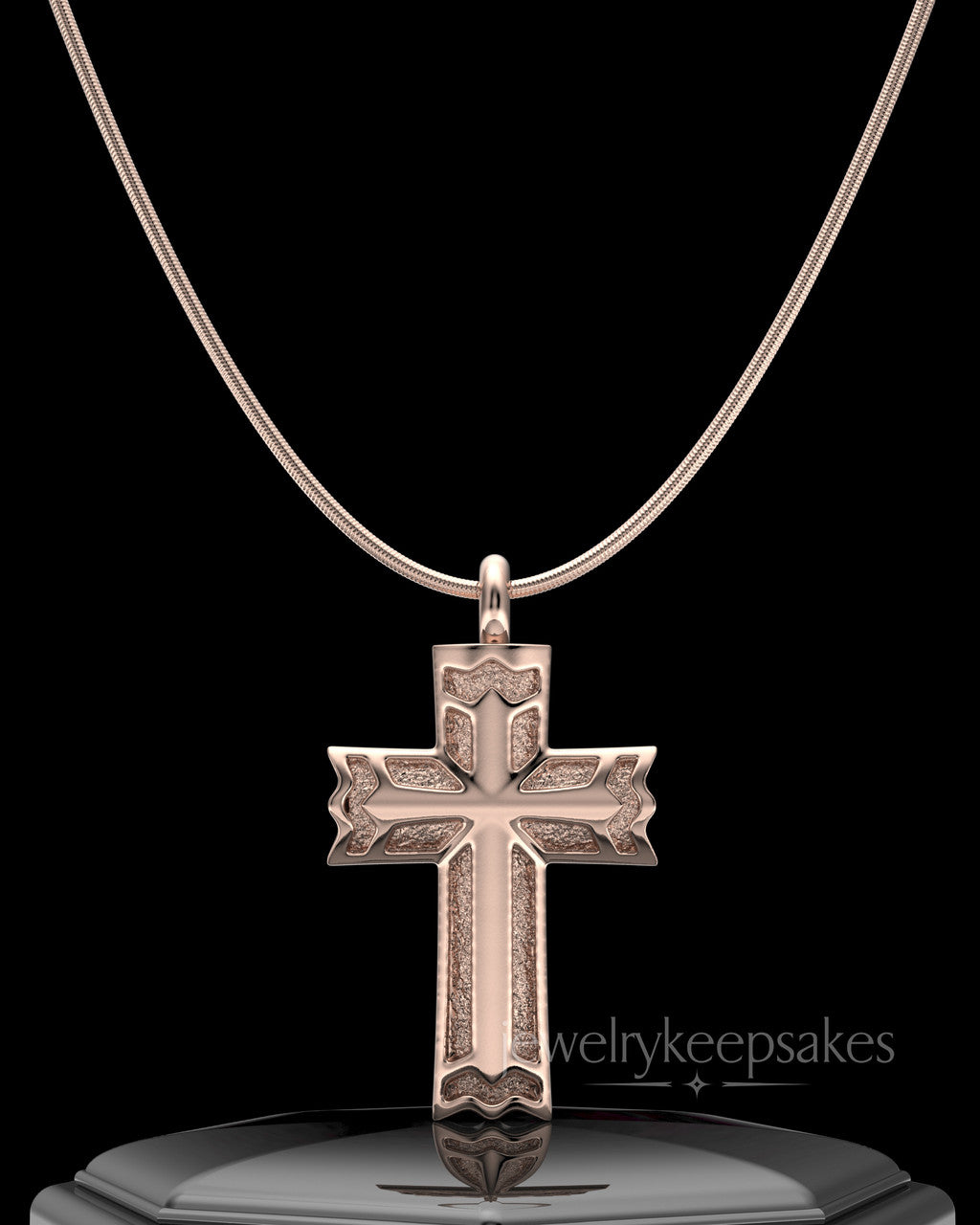 Rose Gold Sterling Permanently Sealed Waterproof Jewelry Elysian Cross