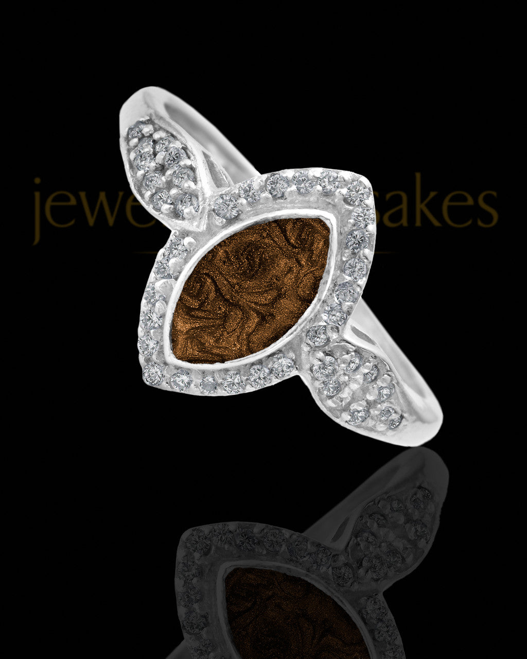 Ladies Prentiss with Coffee Silver Ash Ring