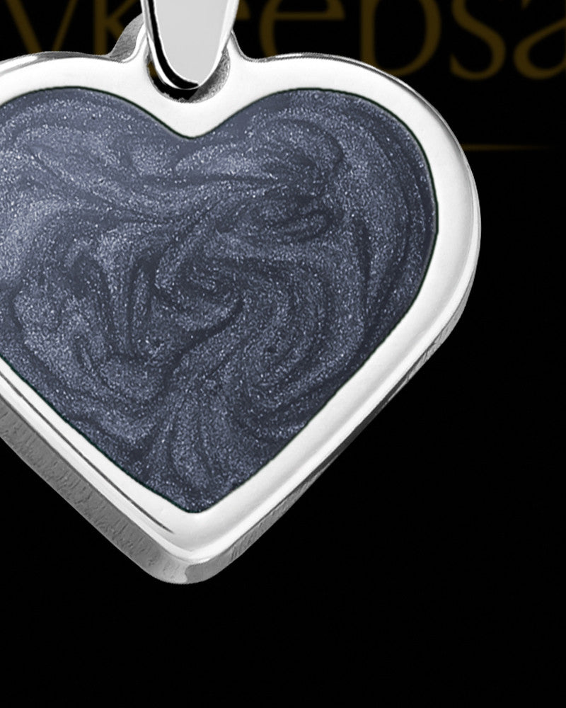 Solid 14K White Gold Spiritual Heart Ash Jewelry