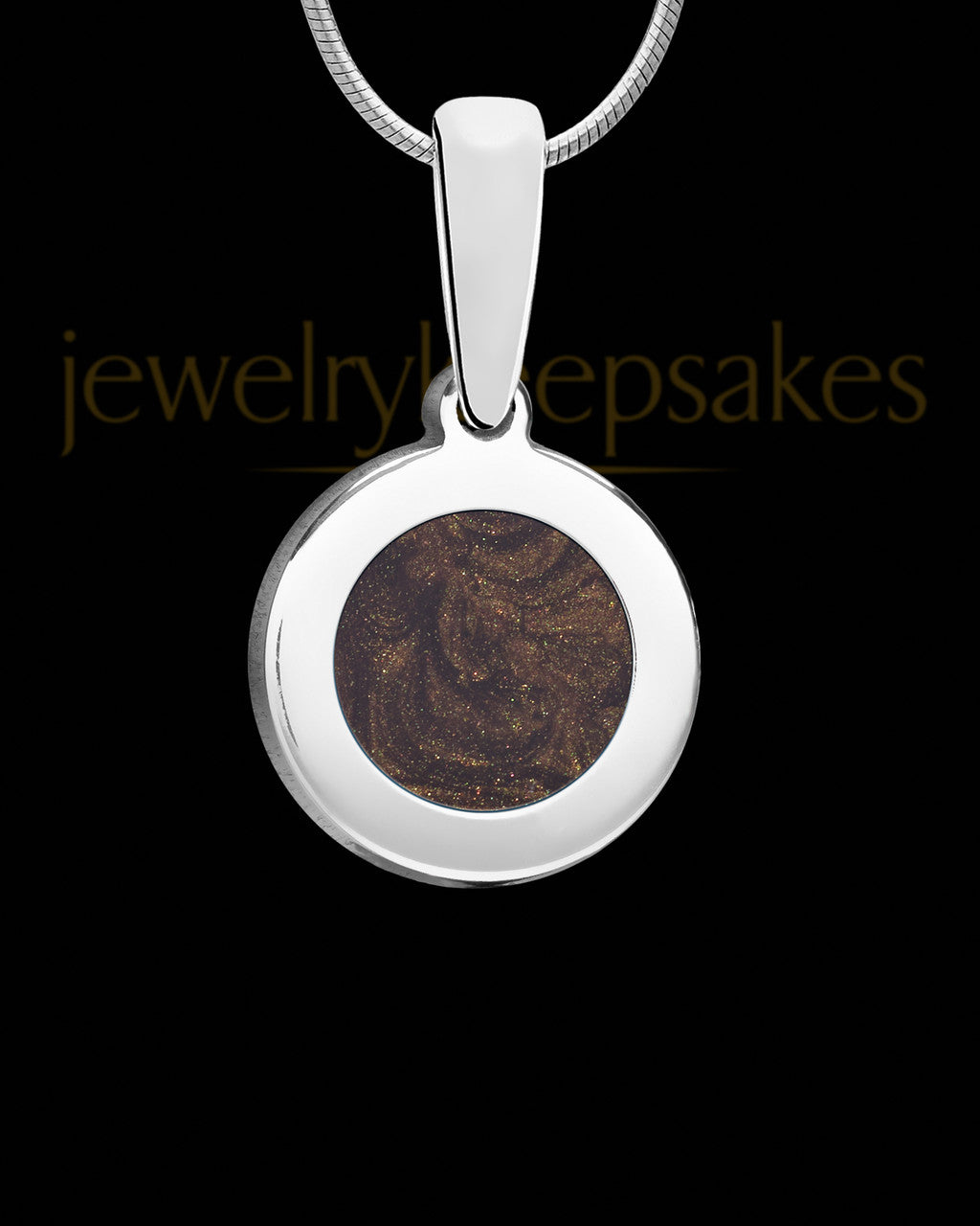 Solid 14K White Gold Clayton Round Ash Jewelry