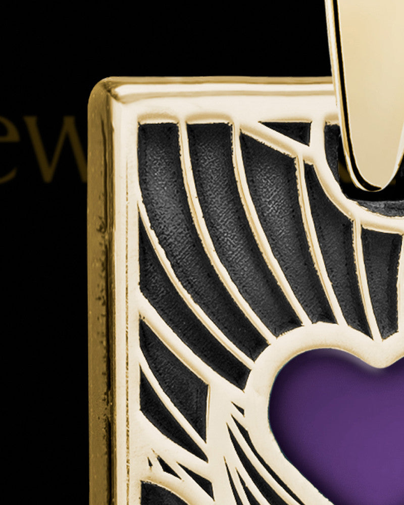Solid 14K Gold Orchid Boxed Heart Ash Jewelry