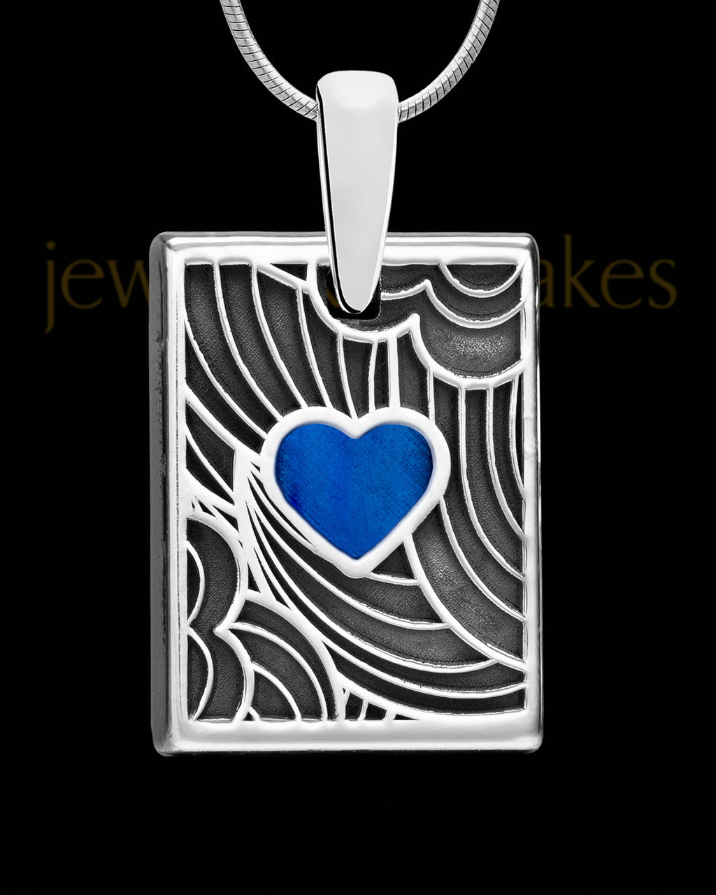 Lapis Boxed Heart Silver Ash Jewelry