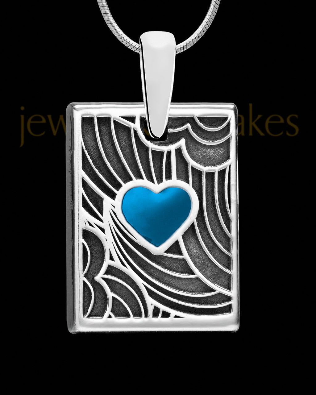 Solid 14K White Gold Beryl Boxed Heart Ash Jewelry