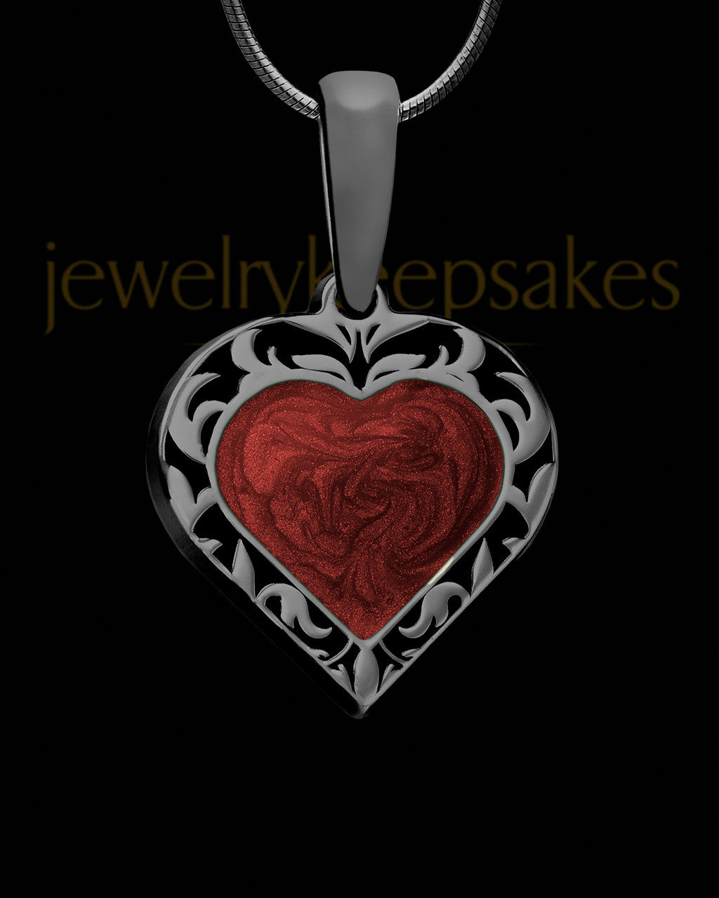 Milton Heart Black with Berry Ash Jewelry