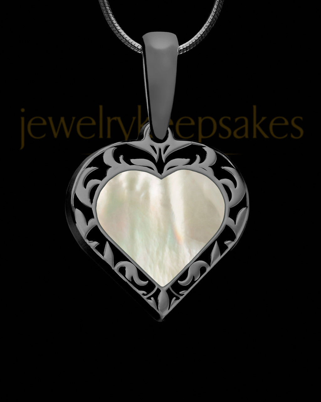Milton Heart Black with Linen Ash Jewelry