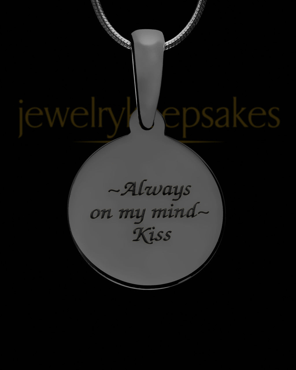 Round Isabella Black Finish Ash Jewelry