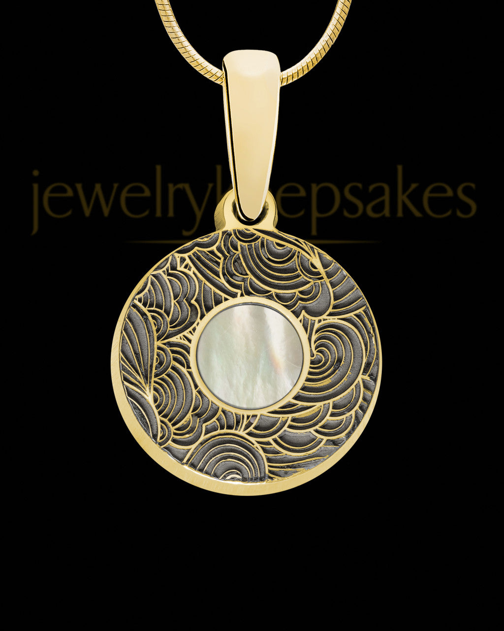 Round Arcadia Gold Plated Ash Jewelry