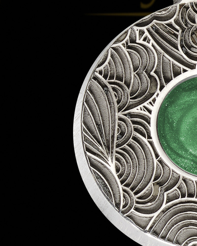 Solid 14K White Gold Round Cloverdale Ash Jewelry