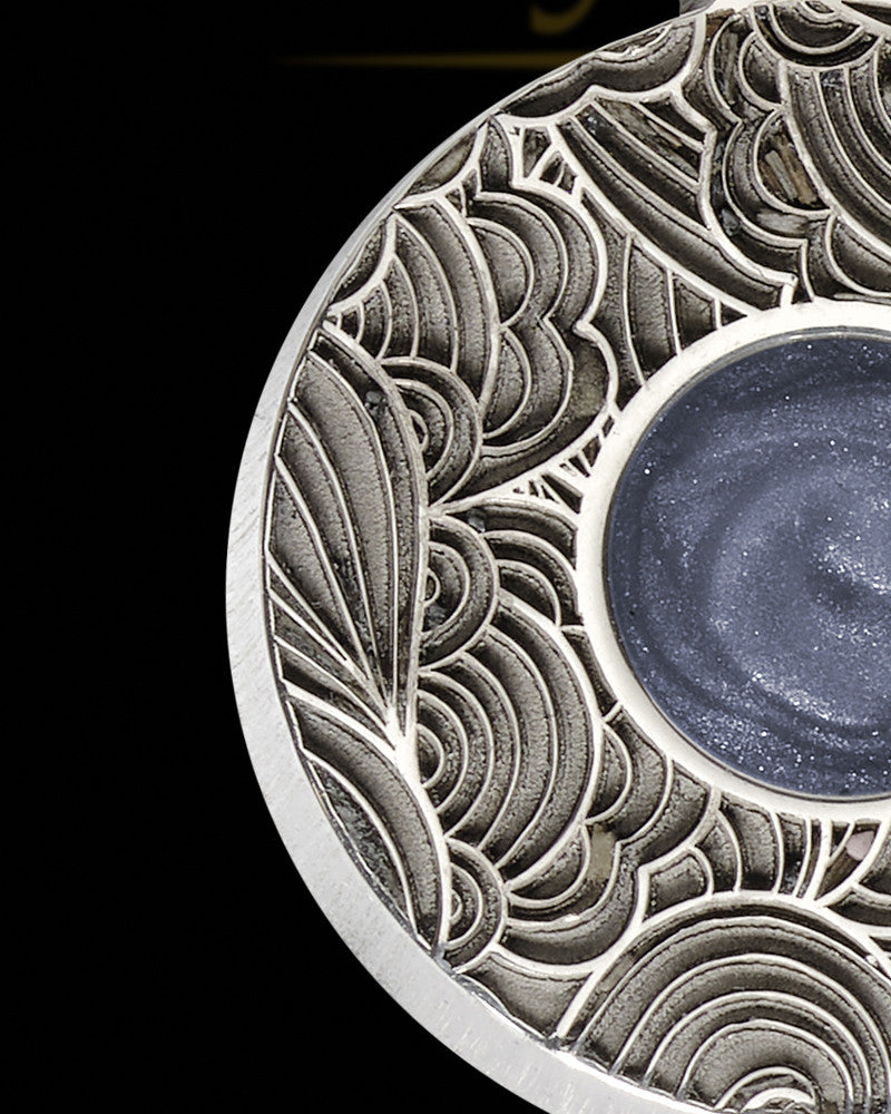 Solid 14K White Gold Round Smoky Ash Jewelry