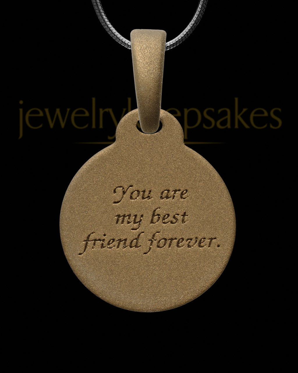 Moon and Back Bronze Finish with Linen Ash Jewelry