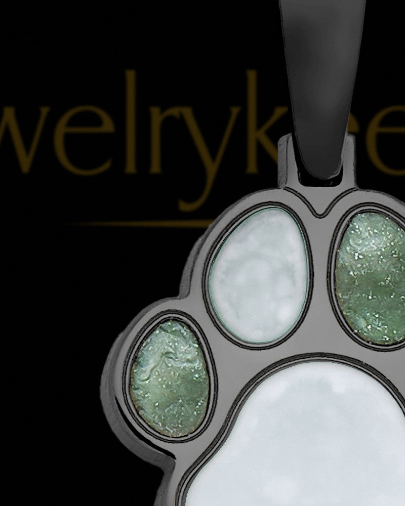 Imprinted Memories Paw Black Finish Ash Jewelry