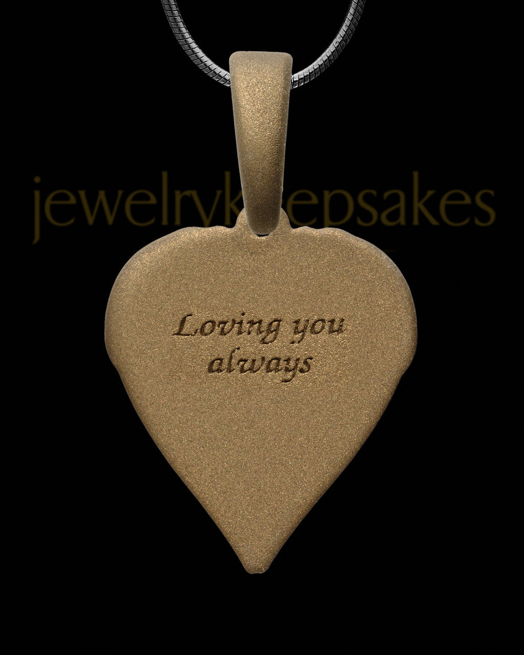Heart In Flight Bronze Finish with Black Blaze Opal Ash Jewelry