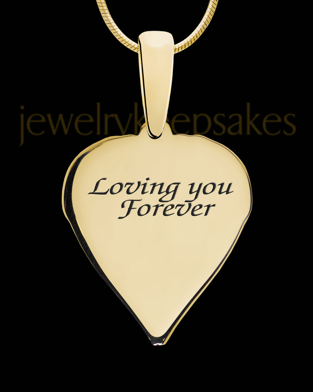 Solid 14K Gold Heart In Flight Ash Jewelry