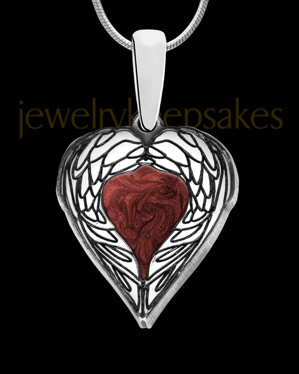 Heart In Flight Silver with Berry Ash Jewelry