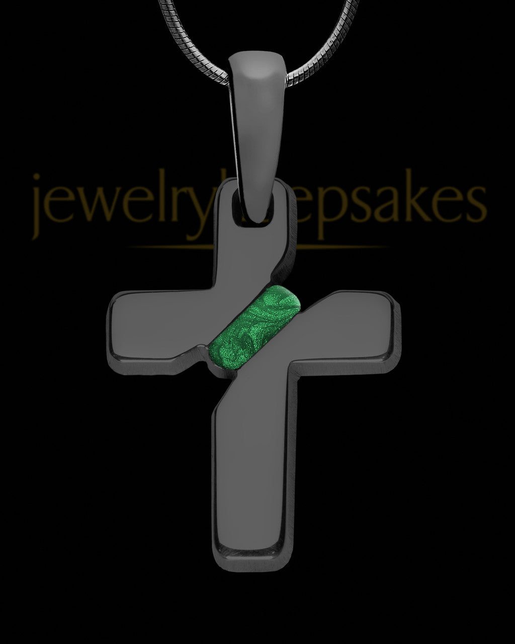 Navaeh Cross Black Finish Ash Jewelry