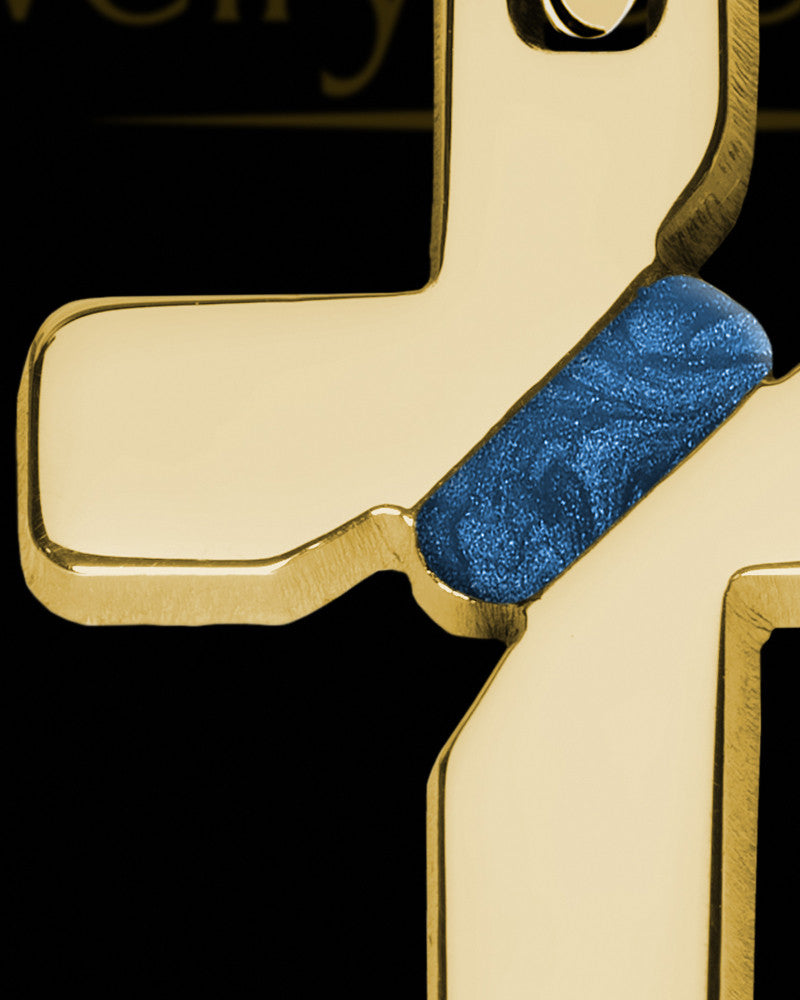 Solid 14K Gold Kismet Cross Ash Jewelry