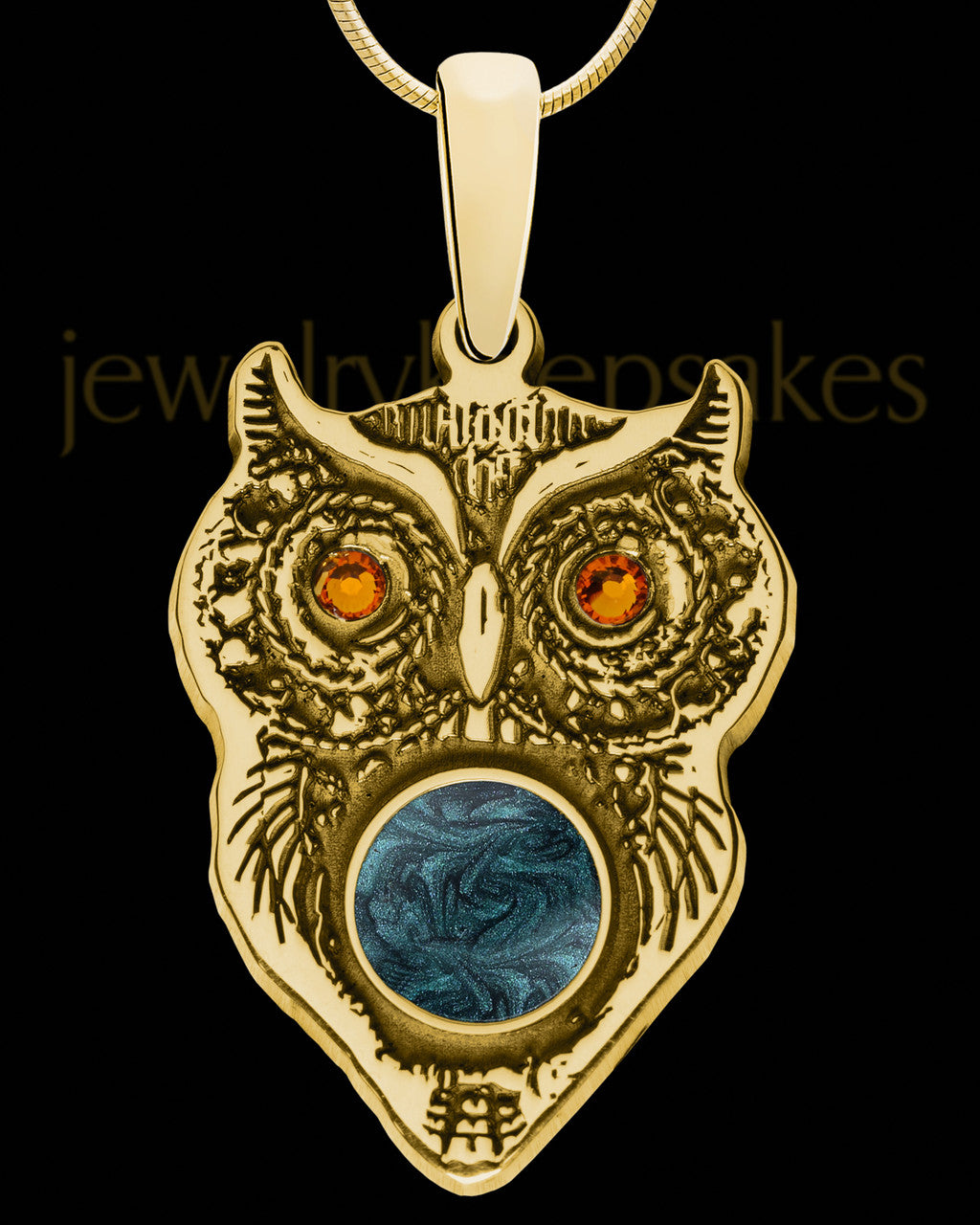 Birthstone Owl Gold Plated Ash Jewelry