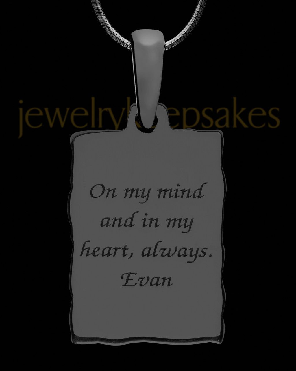 Hidden Cove Rectangle Black Finish Ash Jewelry