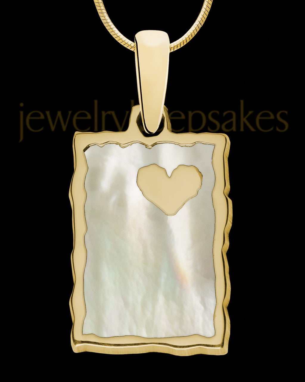 Solid 14K Gold Dover Rectangle Ash Jewelry