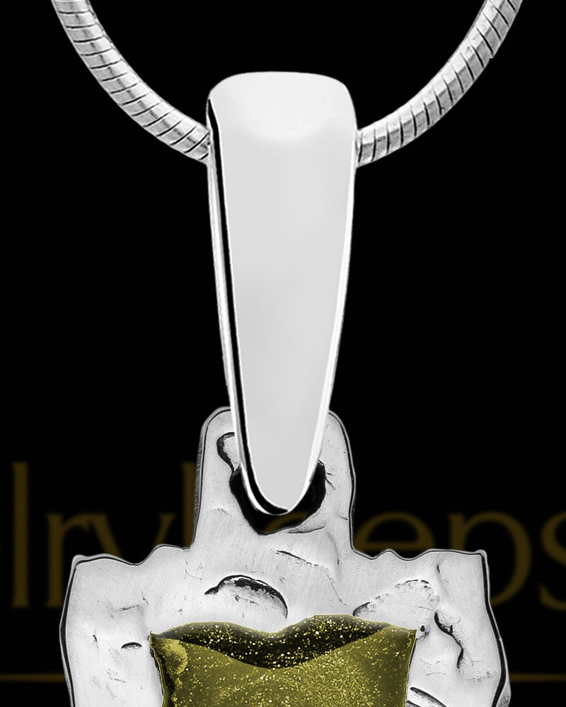 Solid 14K White Gold Angus Extended Bar Ash Jewelry