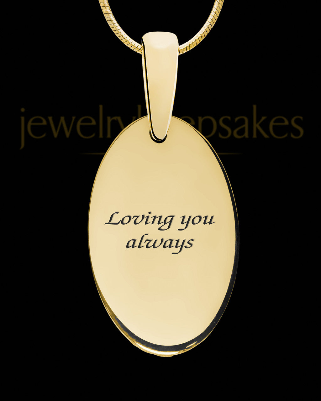Solid 14K Gold Oak Grove Oval Ash Jewelry