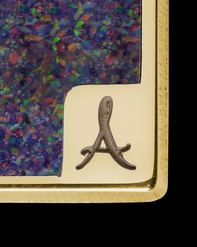 Solid 14K Gold Backridge Rectangle Ash Jewelry