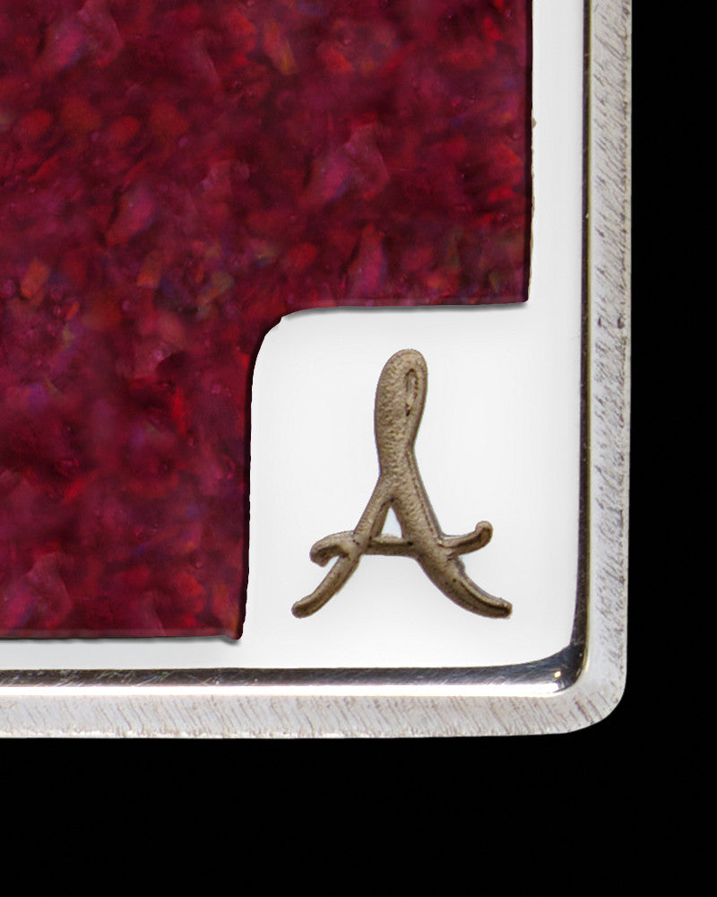Solid 14K White Gold Argenta Rectangle Ash Jewelry