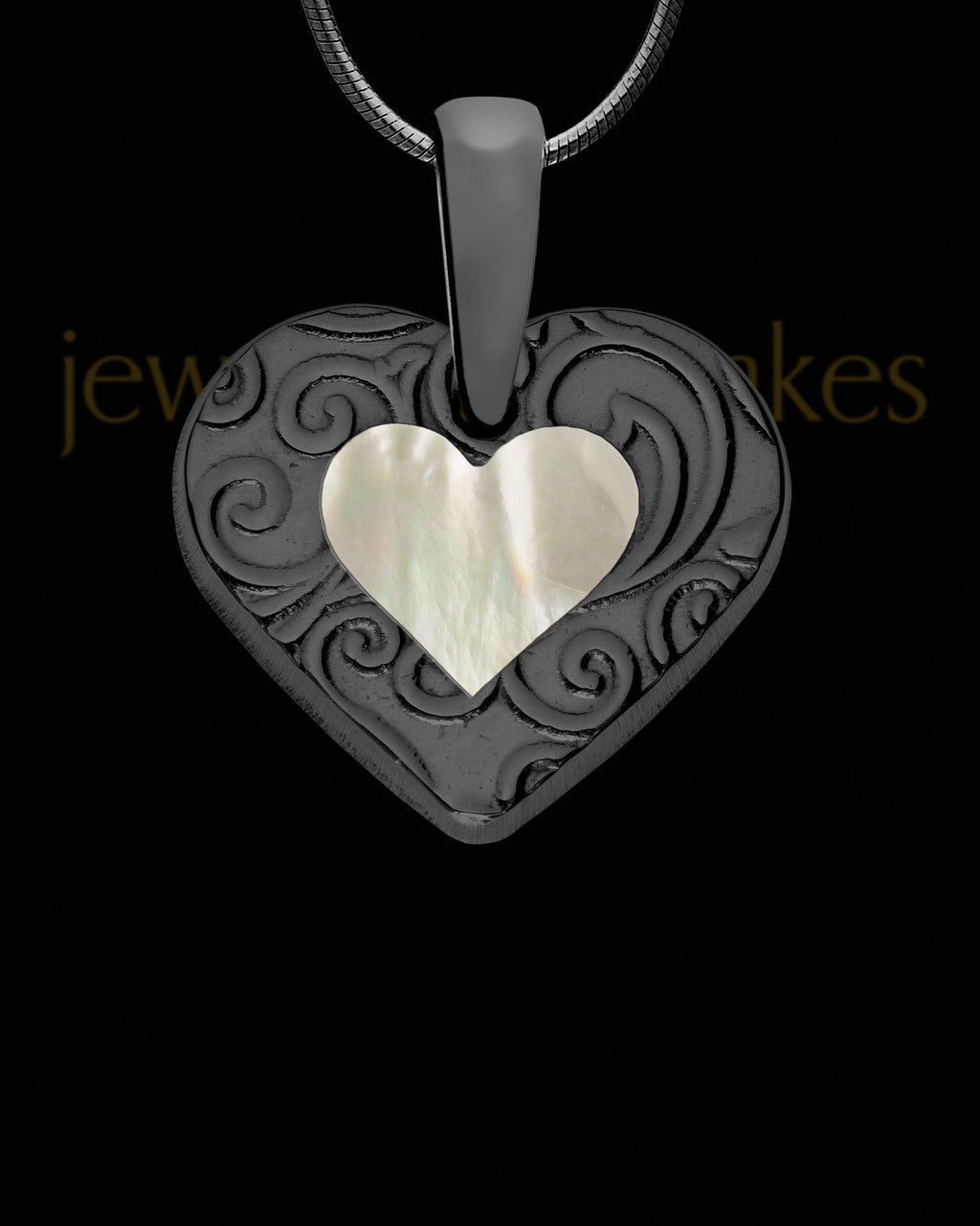 Calhoun Heart Black Finish Ash Jewelry
