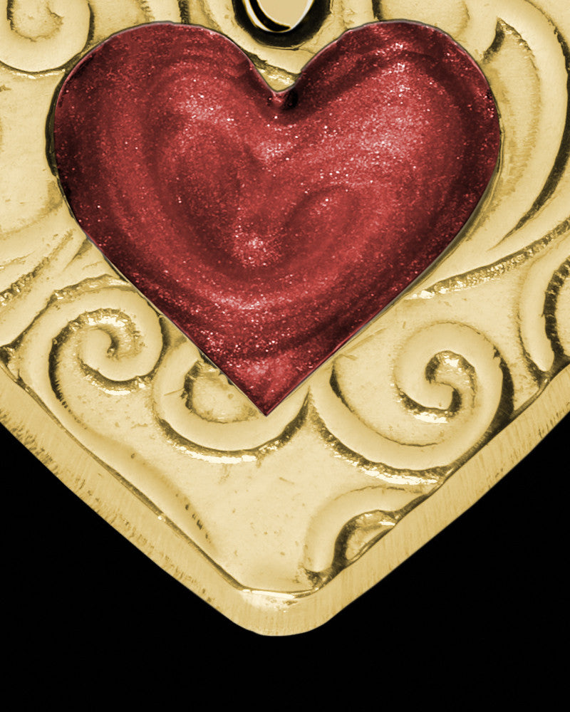 Solid 14K Gold Belknap Heart Ash Jewelry
