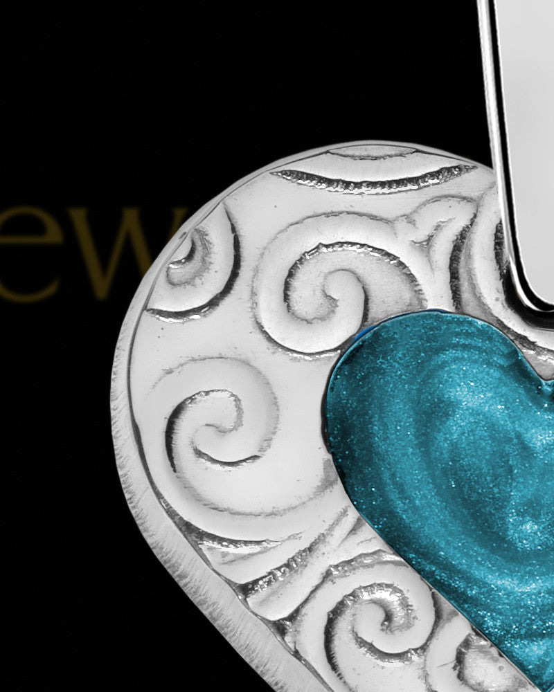 Arrow Trail Heart Silver Ash Jewelry