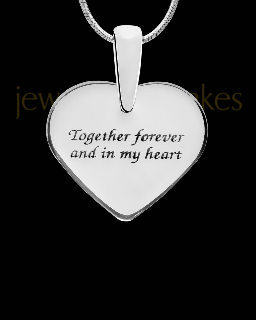 Solid 14K White Gold Arrow Trail Heart Ash Jewelry