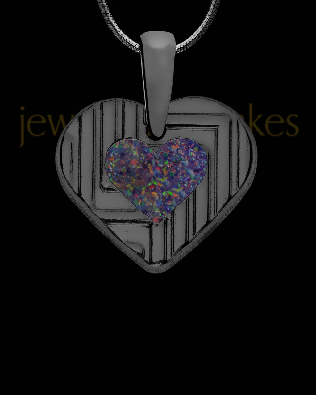 Stoney Edge Heart Black Finish Ash Jewelry