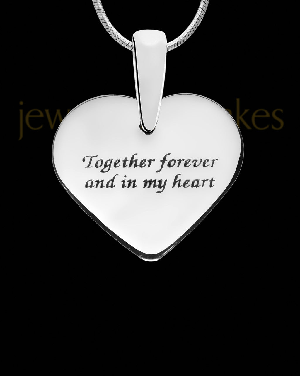 Solid 14K White Gold Silvertip Heart Ash Jewelry