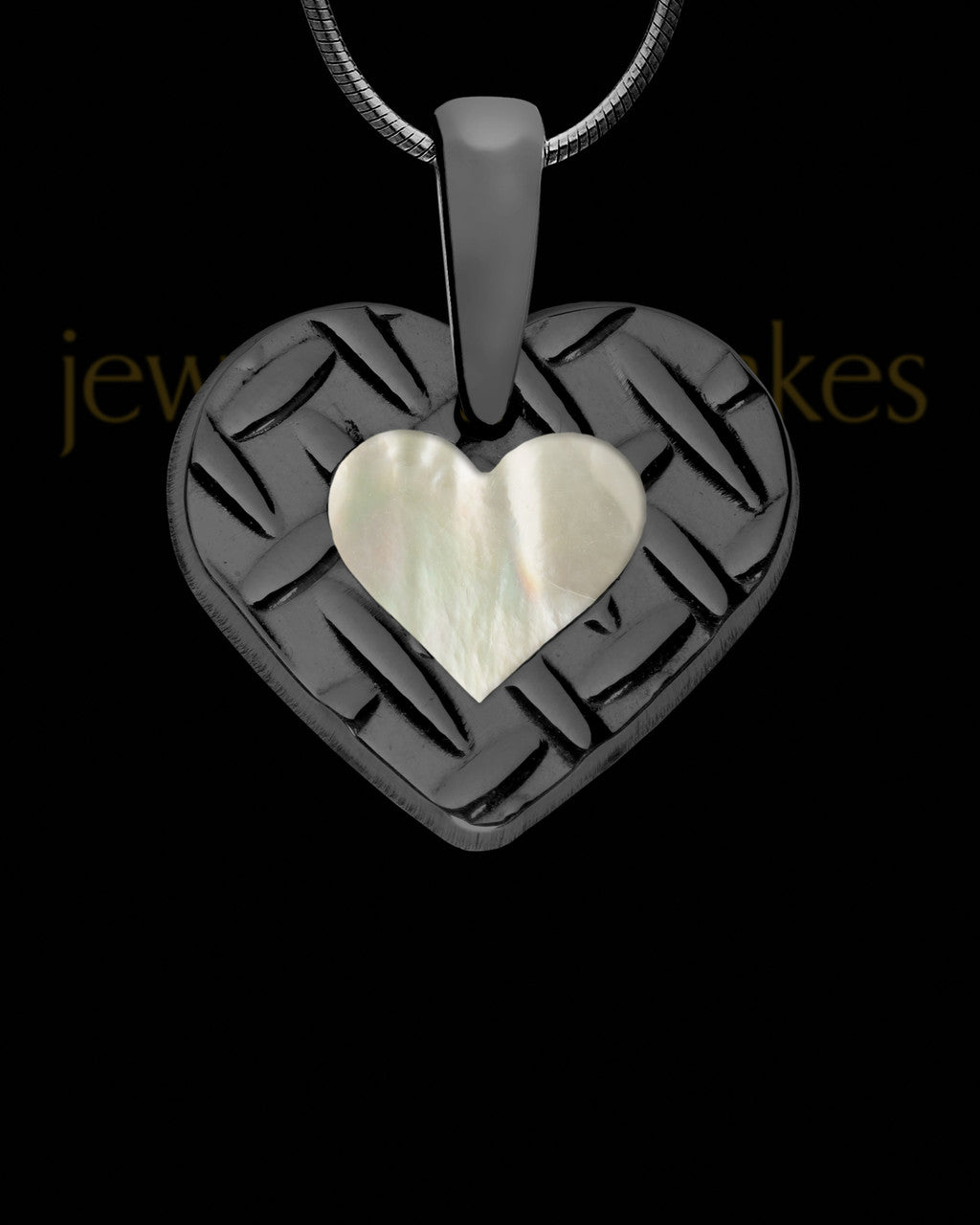 Snowy River Heart Black Finish Ash Jewelry