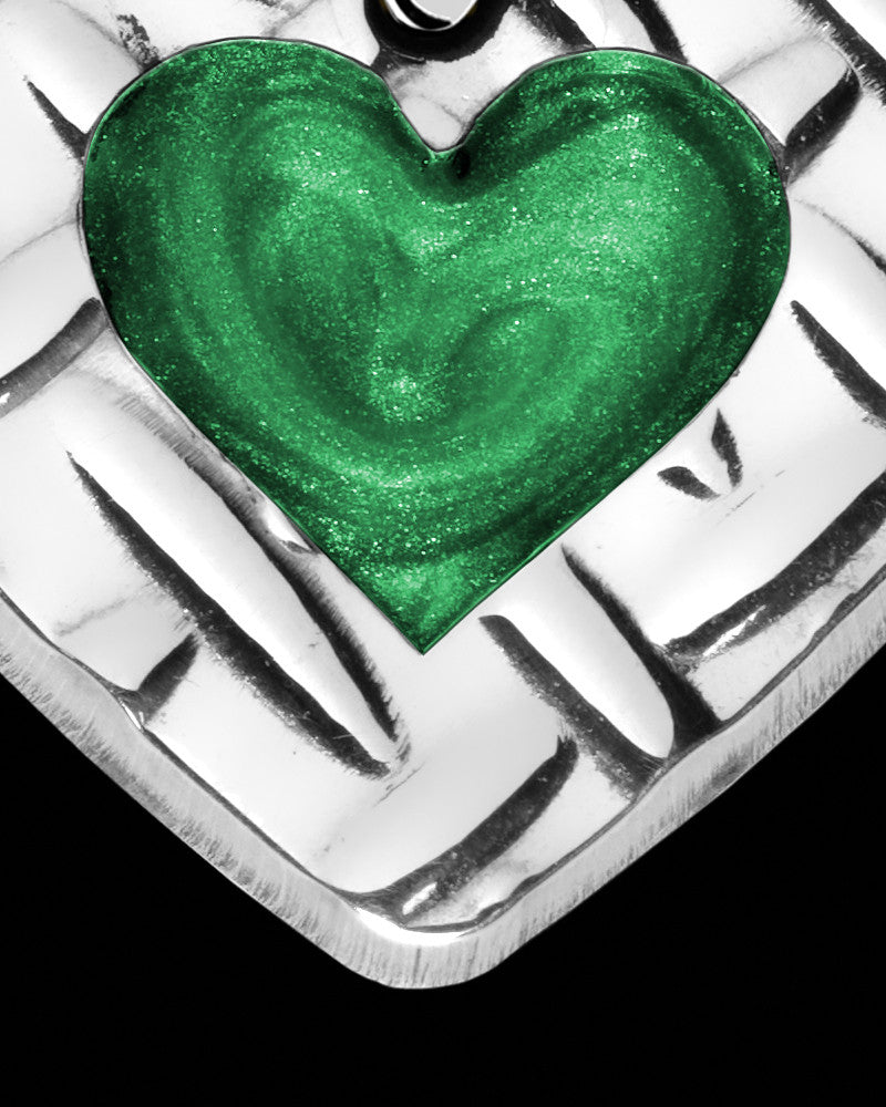 Solid 14K White Gold Andele Heart Ash Jewelry
