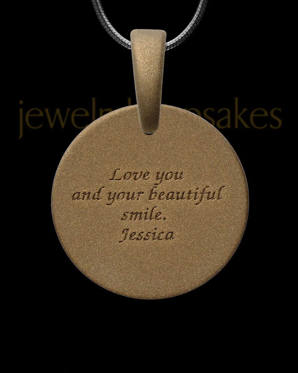 Waverly Round Initial Bronze Finish Ash Jewelry