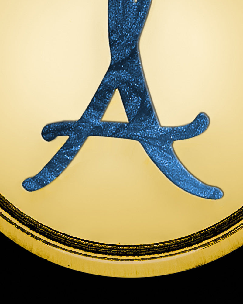 Solid 14K Gold Whispering Springs Round Initial Ash Jewelry