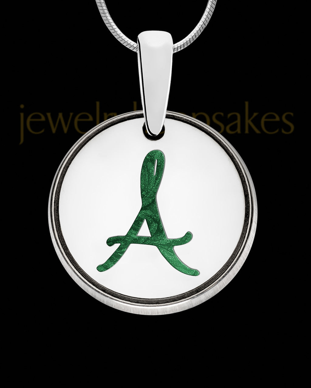 Alderson Round Initial Silver Ash Jewelry