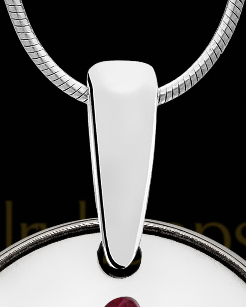 Liberty Round Initial Silver Ash Jewelry