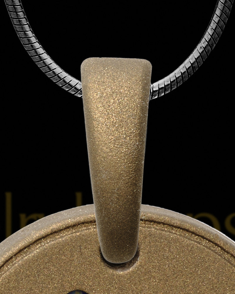 Tiny Toes Round Bronze Finish with Crushed Linen Opal Ash Jewelry