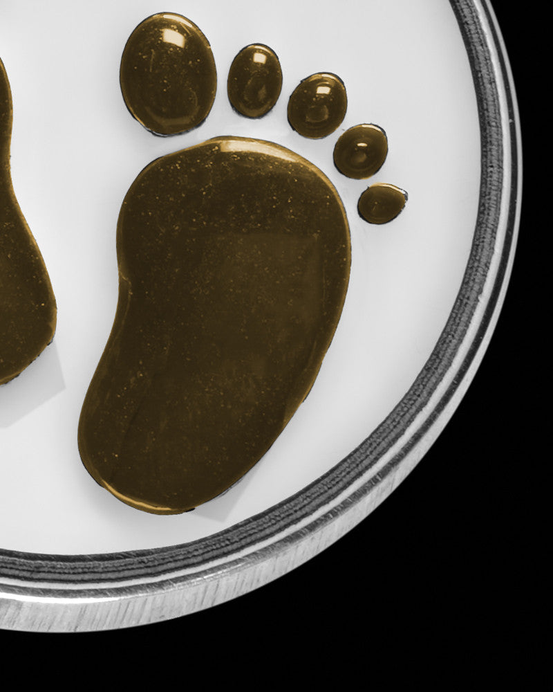 Tiny Toes Round Silver Ash Jewelry