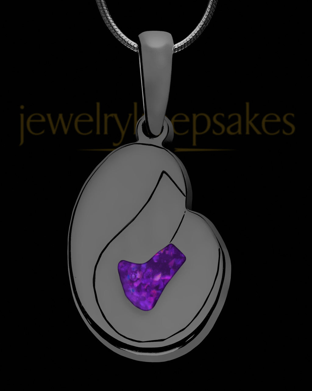 Together Forever Black Finish with Orchid Pearl Opal Ash Jewelry