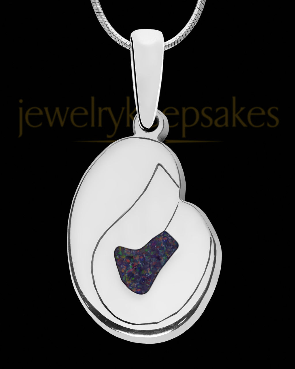 Together Forever Silver with Black Blaze Opal Ash Jewelry