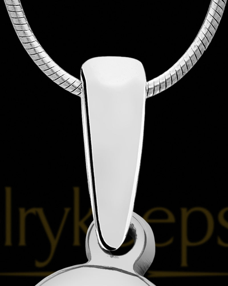 Solid 14K White Gold Together Forever with Graphite Ash Jewelry