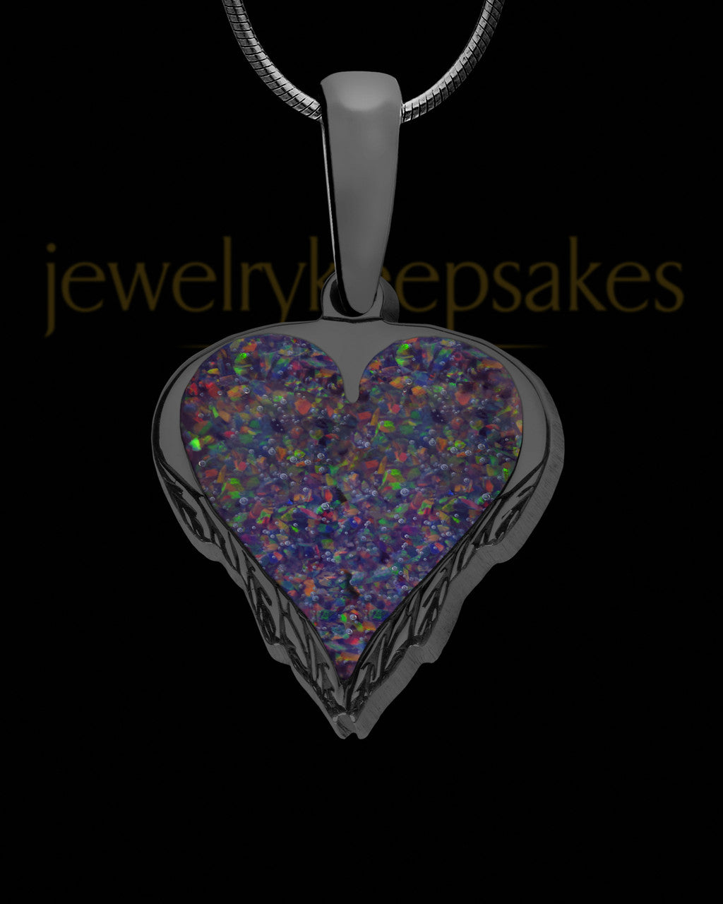 Cabrini Heart Black Finish Ash Jewelry