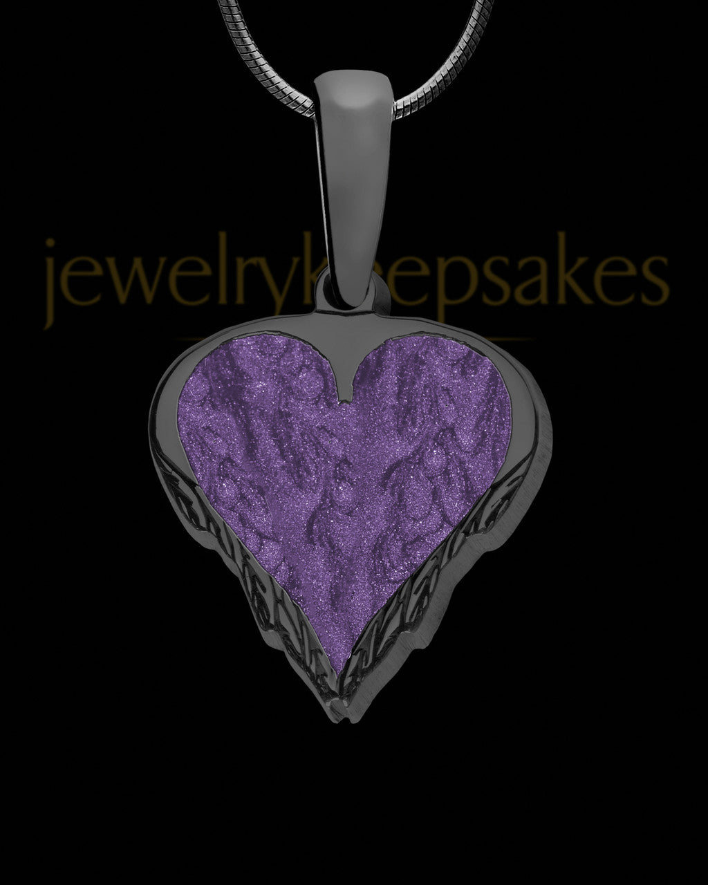 Lancaster Heart Black Finish Ash Jewelry