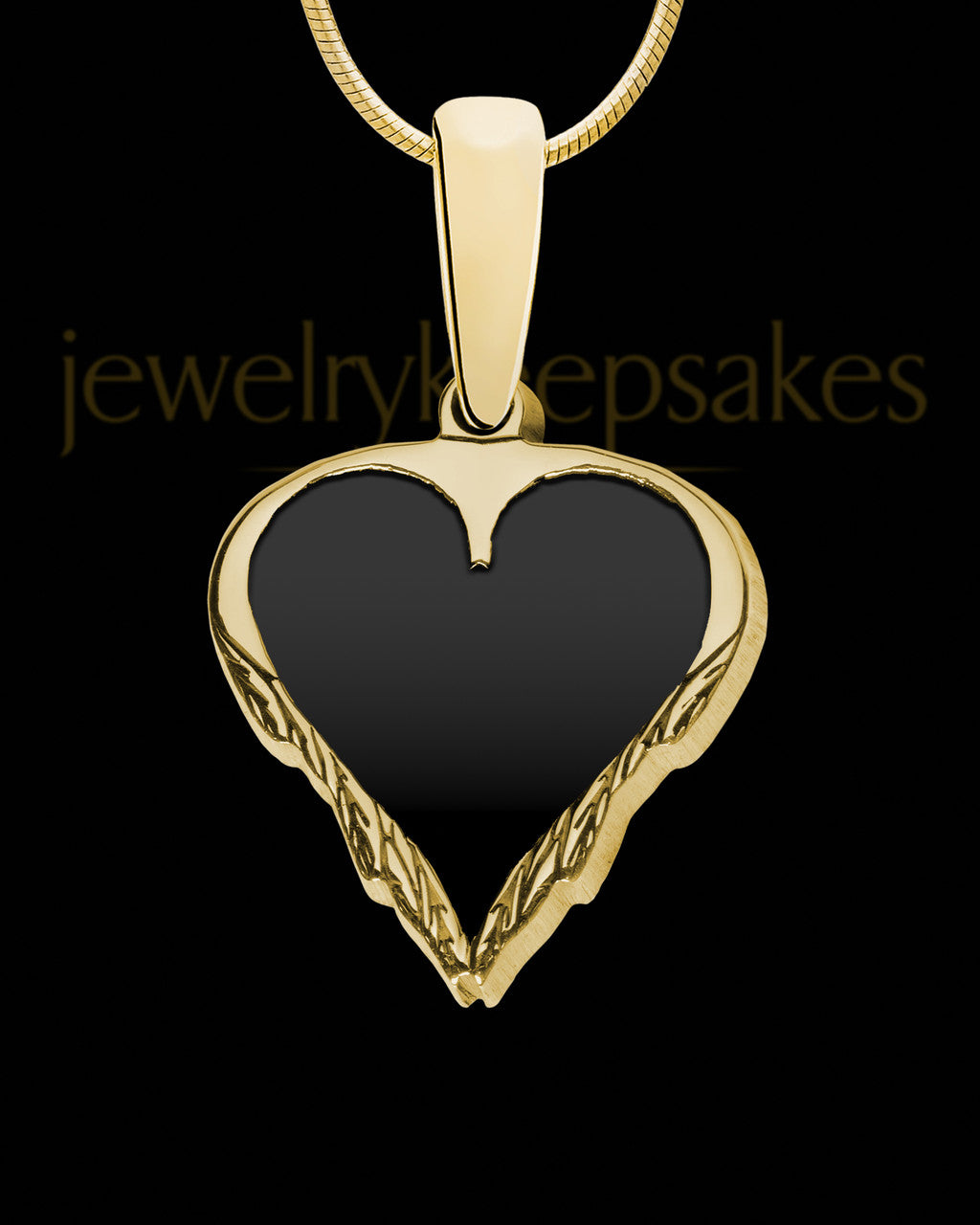 Solid 14K Gold Shadowglen Heart Ash Jewelry
