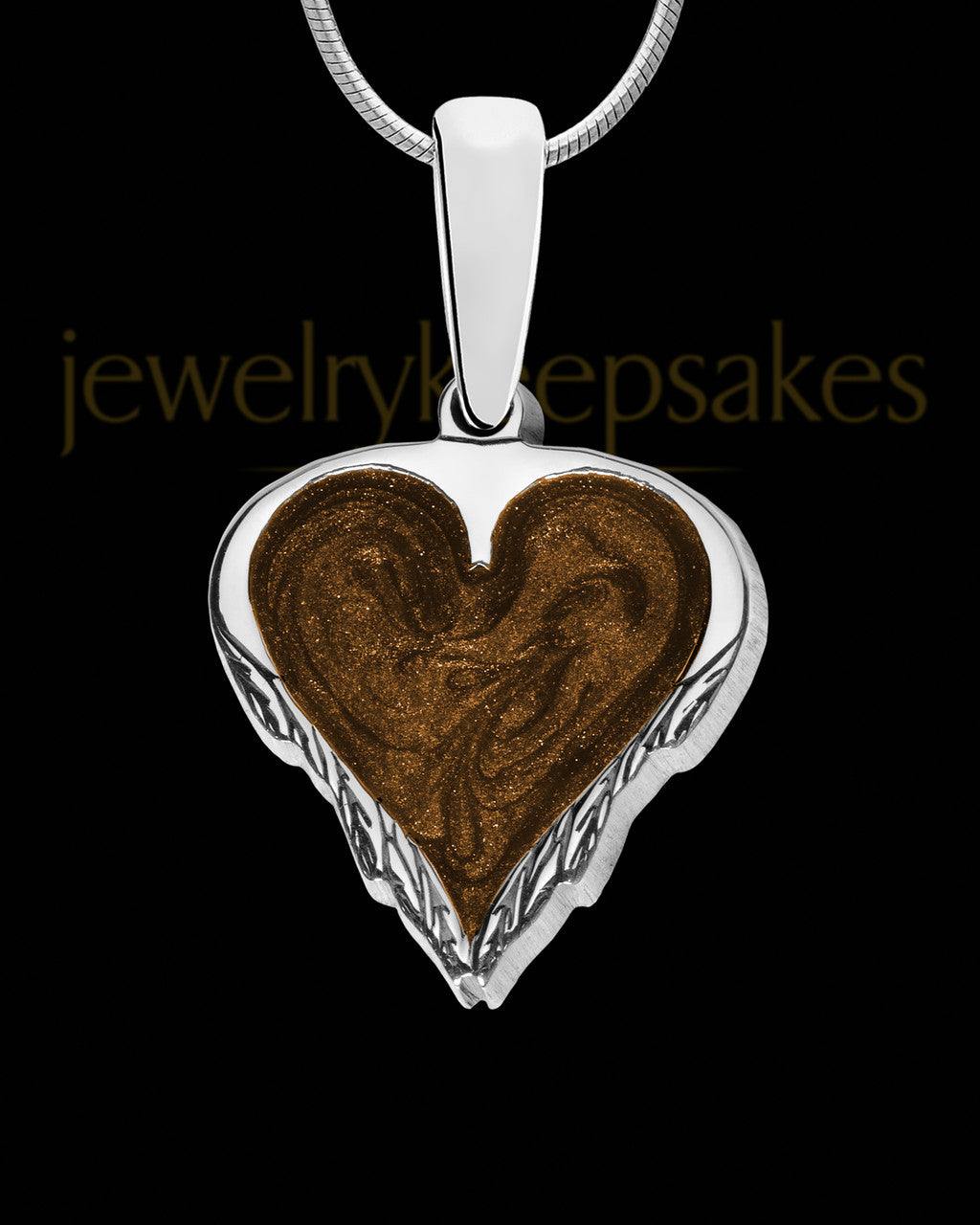 Oakwood Heart Silver Ash Jewelry